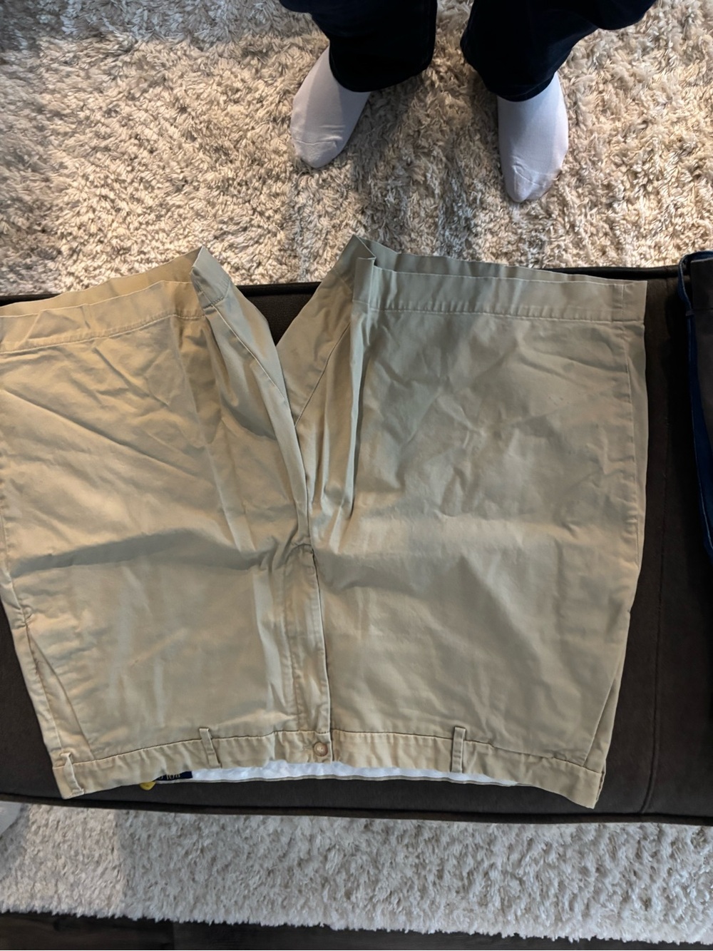 Polo by Ralph Lauren Men's Flat Front Shorts in Light Khaki